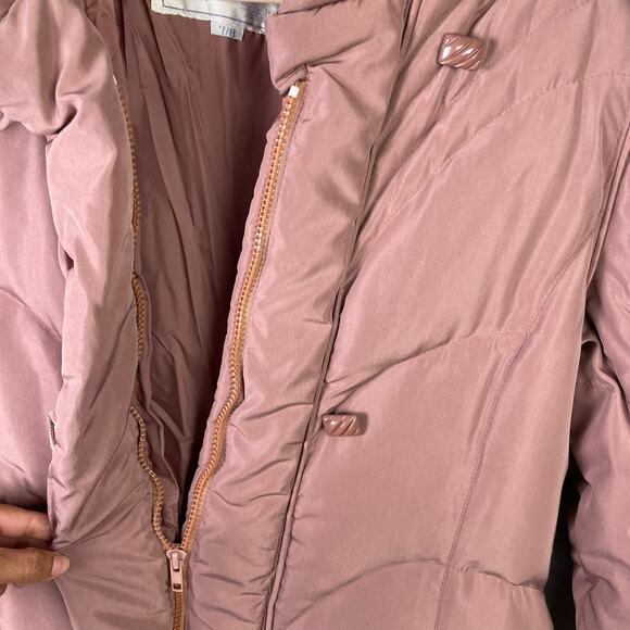 Vintage Mulberry‎ Street Parka Coat Pink Size 7/8 - Picture 5 of 9